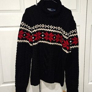 Polo Ralph Lauren XXL hand knit wool sweater